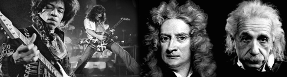 einstein-newton-van halen-hendrix